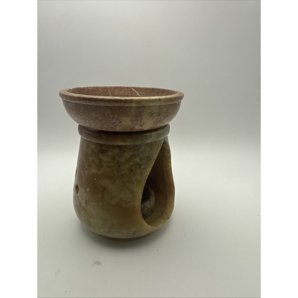 Carved Soapstone Tea Light Candle Wax Tart Melter - Picture 4 of 12